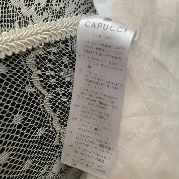 CAPUCCI White dress with ruffles and lace - Picture 5 of 5